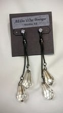 ADO | Tear Drop Crystal Earrings Black