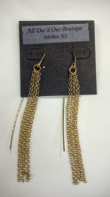 ADO | Fringe Dangle Earrings Gold - All Decd Out