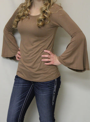 Diosa | Top Bell Sleeve Mocha