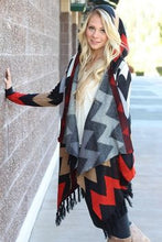 Double Zero Chevron Sweater Cardigan with Hood | All Dec'd Out