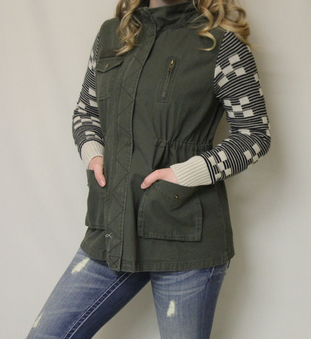 Jacket with sweater sales sleeves
