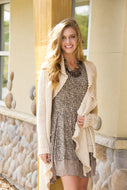 Double Zero | Cut Out Cardigan Cream