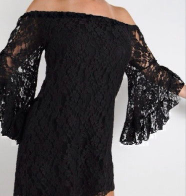Elan | Floral Lace Tunic Black