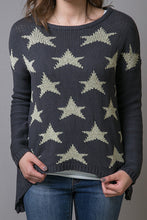 Elan Star Hi-Lo Charcoal Sweater | All Dec'd Out