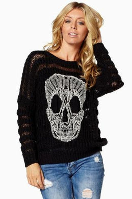 Elan Skull Sweater Black | All Dec'd Out