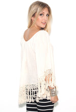 Elan Poncho with Fringe Cream | All Dec'd Out