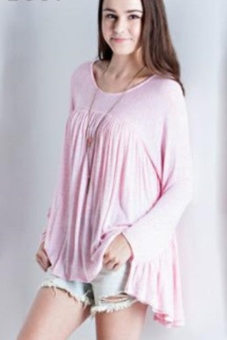Entro | Loose Tunic Top Pink