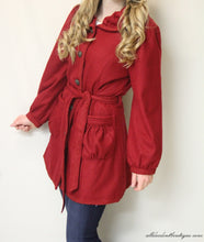 Firmiana | Button Up Coat Red