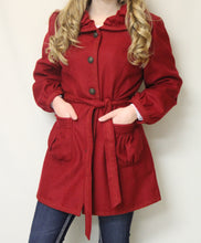 Firmiana | Button Up Coat Red