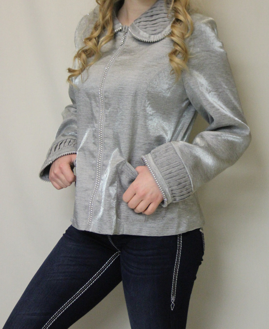 Silver rhinestone jacket 2025