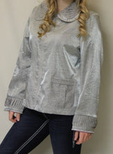 Firmiana | Rhinestone Zip Up Jacket Silver
