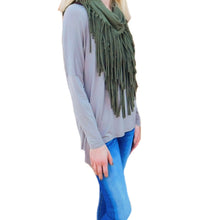 Infinity Scarf | Fringe Olive - All Decd Out