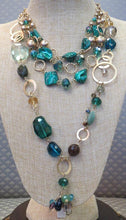 ADO | Long Stone Necklace Gold, Green, Turquoise - All Decd Out