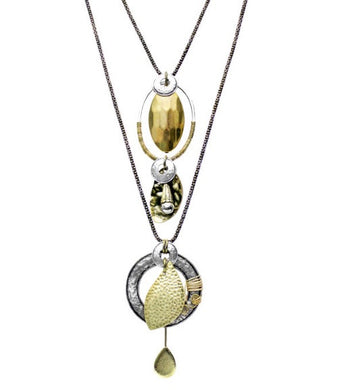 Treska | Hi-Low Necklace with Pendant - All Decd Out