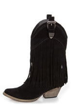 Very Volatile Hillside Fringe Cowgirl Boots Black | All Dec'd Out