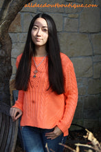 By Together | Cable Knit Sweater Orange