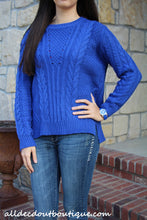By Together | Cable Knit Sweater Blue