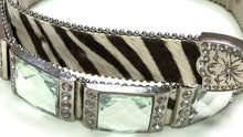 Zebra Belt W/ Square Jewels