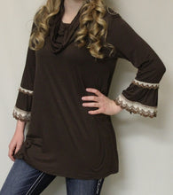 Now N Forever | Bell Sleeve & Crochet Trimming Brown