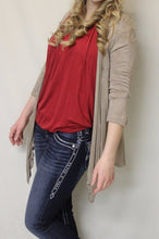 Urban Mango | Cardigan with Crochet Back Mocha - All Decd Out