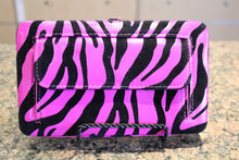 ADO | Bling Cross Zebra Print Clutch Wallet Pink - All Decd Out
