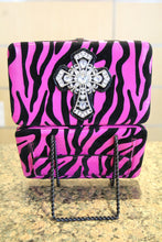ADO | Bling Cross Zebra Print Clutch Wallet Pink - All Decd Out