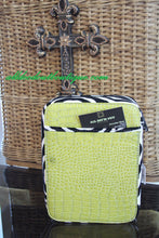ADO | Lime Green and Zebra Print Embellished Bible Cover