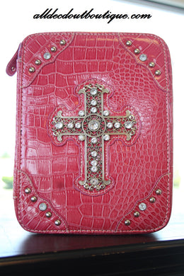 ADO | Dark Pink Embellished Bible Cover - All Decd Out