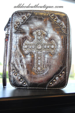 ADO | Dark Grey Embellished Bible Cover - All Decd Out