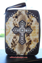 ADO | Brown and Snake Print Embellished Bible Cover - All Decd Out