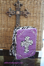 ADO | Purple and Zebra Print Embellished Bible Cover