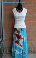 T*PARTY | Maxi Skirt Blue Tie Dye