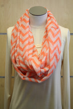 ADO | Infinity Orange and White Chevron Scarf