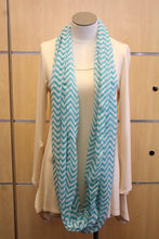 ADO | Infinity Teal and White Chevron Scarf