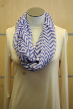 ADO | Infinity Indigo and White Chevron Scarf