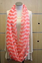 ADO | Infinity Neon Pink and White Chevron Scarf