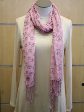 ADO | Wrap Light Pink Peace Sign Scarf