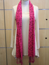 ADO | Wrap Dark Pink Peace Sign Scarf