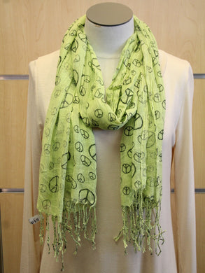 ADO | Wrap Green Peace Sign Scarf