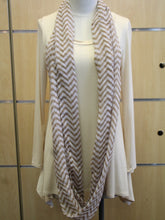 ADO | Infinity Brown and White Chevron Scarf - All Decd Out