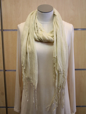 ADO | Wrap Cream Fringe Scarf