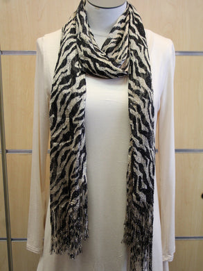 ADO | Wrap Beige Zebra Print Scarf