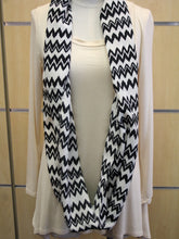 ADO | Infinity Black and White Zig Zag Scarf - All Decd Out