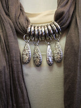 ADO | Jewelry Wrap Scarf Brown Charms