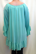J&M | Lace Sleeve Over-sized Tunic Mint