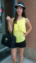 Jealous Tomato | Yellow Ruffle Sleeveless Blouse