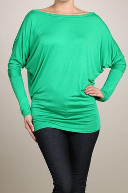 Julila | Dolman  Long Sleeve Top Green
