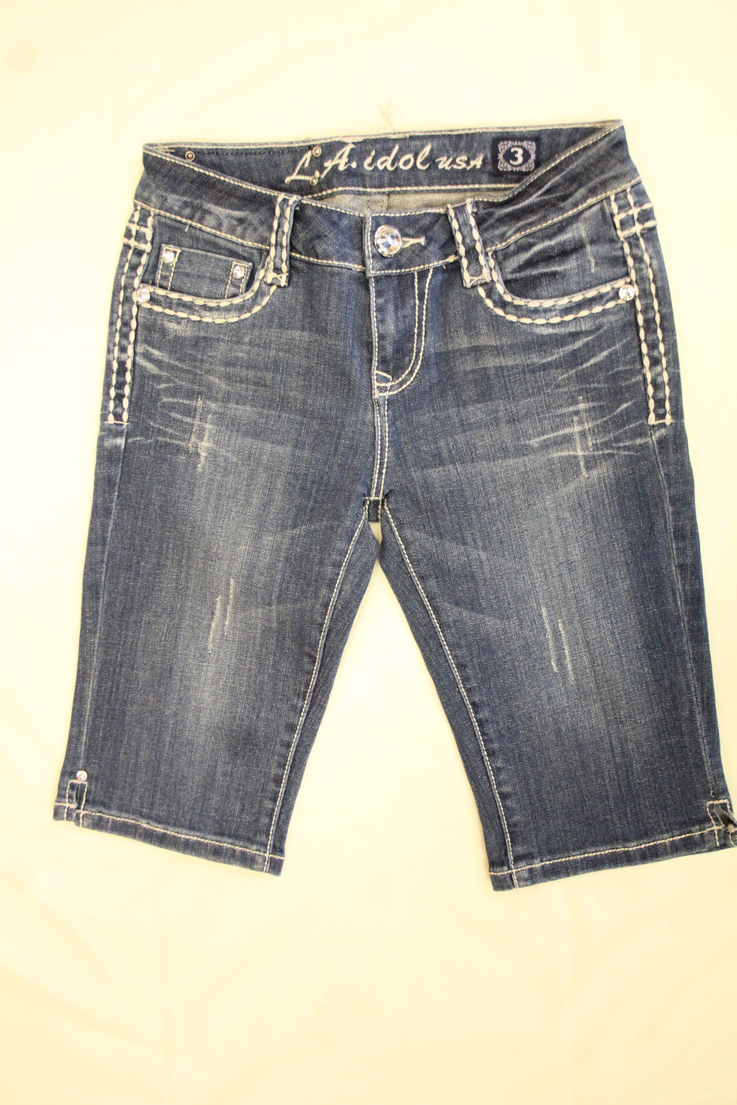 L.A. Idol Bling Cross Pocket Bermuda Shorts All Decd Out