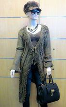 Lily | Crochet Sweater Cardigan Mocha and Black Trimming