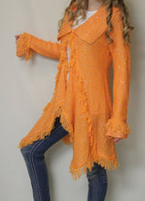 Lily | Crochet Orange with Ruffle Trimming and Sequin